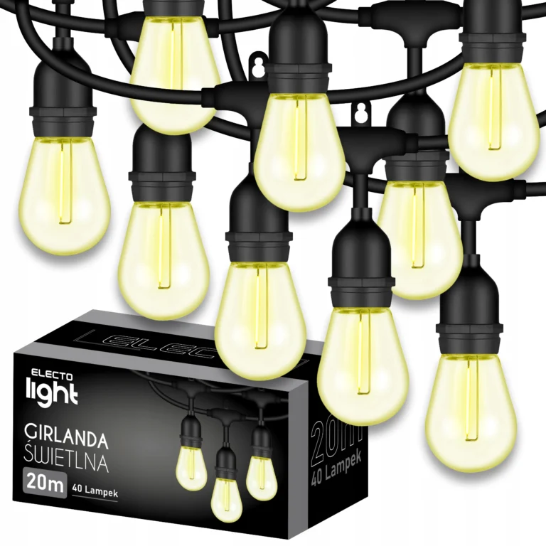 GIRLANDA ŚWIETLNA 20 M 40 LED