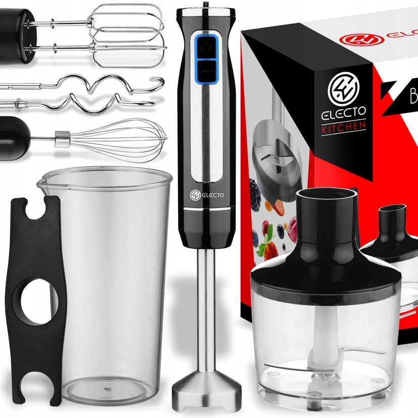 BLENDER RĘCZNY SREBRNY