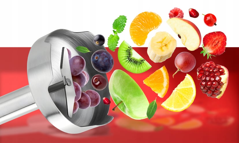 BLENDER RĘCZNY SREBRNY